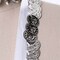 1 Yard White Twill Tape with Silver Coin Fringe 3/4" Cotton Trim for Costumes & Crafts